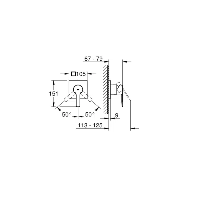 GROHE Lineare New Shower Mixer Chrome