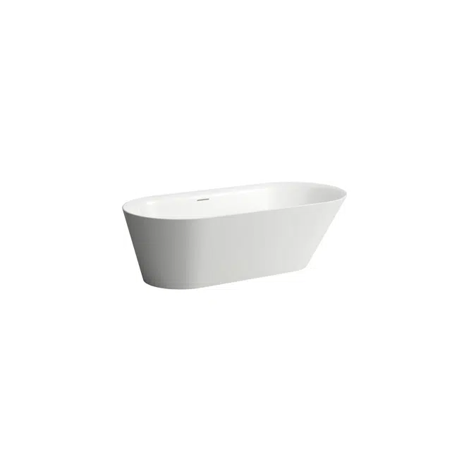 LAUFEN Kartell Freestanding Bath with Overflow 1715 x 815 Sentec White