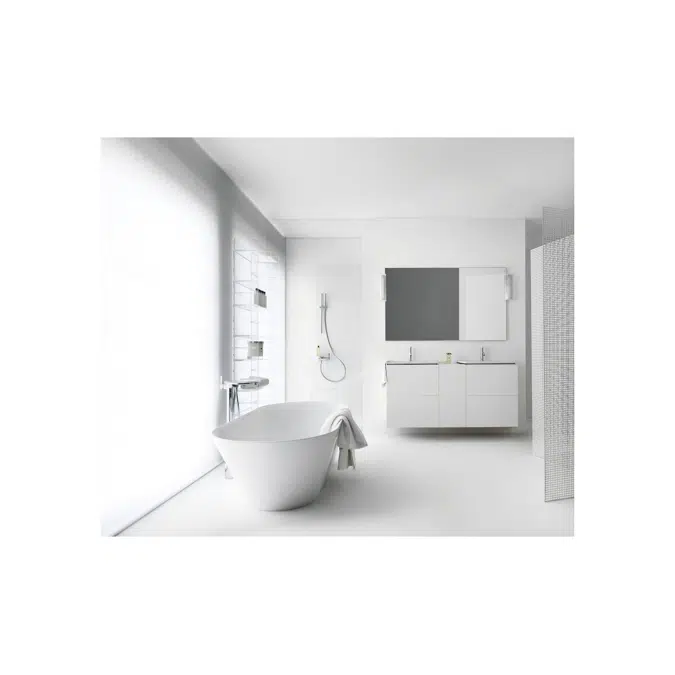 LAUFEN Kartell Freestanding Bath with Overflow 1715 x 815 Sentec White