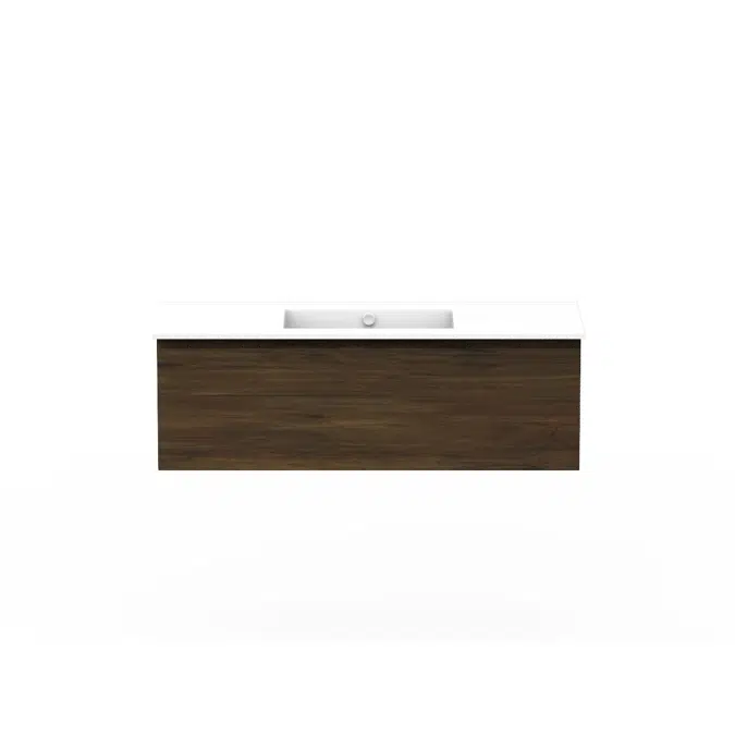 Posh Domaine 1200mm Wall Hung Vanity Unit All-Drawer Single Bowl Ceramic Top