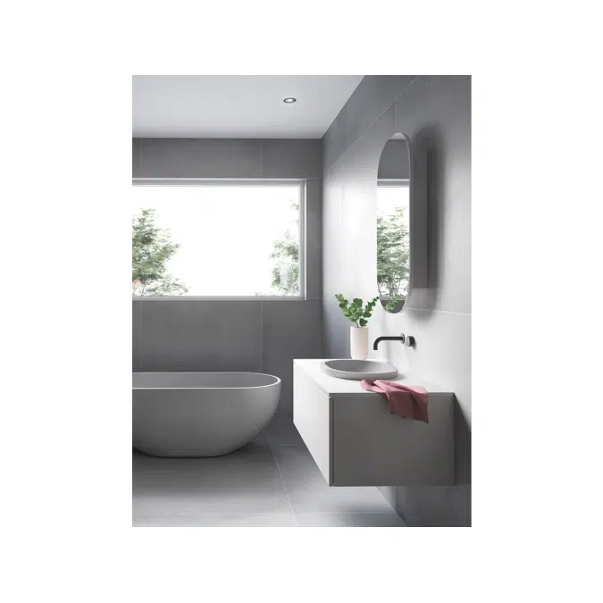 Omvivo Villa Oval Semi Inset Basin 485 Cove Grey