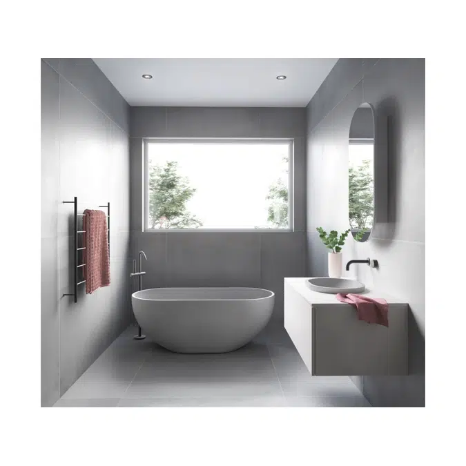 Omvivo Villa Oval Semi Inset Basin 485 Cove Grey