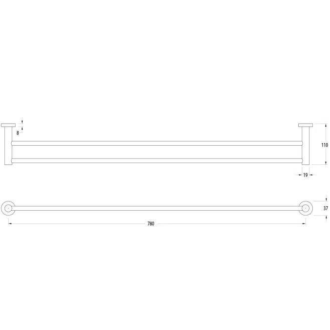 Bim objects free download milli mood edit double towel rail 780mm