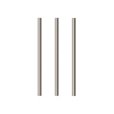 изображение для Milli Mood Edit Vertical Triple Heated Towel Rail 900 x 38mm Brushed Nickel