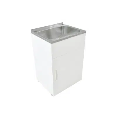 imagem para Posh Domaine Trough & Cabinet 45L with Bypass 2 Taphole Stainless Steel