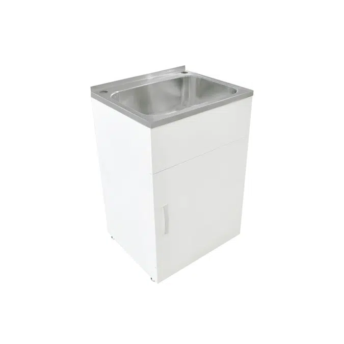 Posh Domaine Trough & Cabinet 45L with Bypass 2 Taphole Stainless Steel