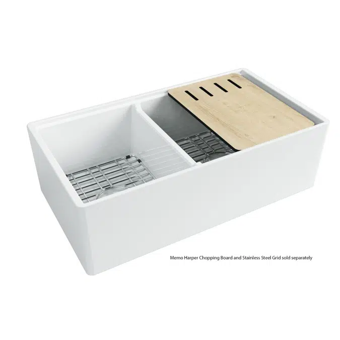 Memo Harper 1 3/4 Butler Sink Fireclay White