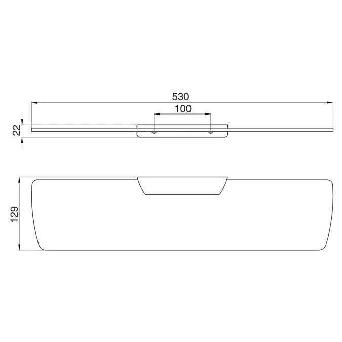 Mizu Silk Glass Shelf Chrome