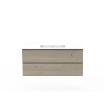 Image for Posh Domaine 1200mm Wall Hung Twin Vanity Unit All-Drawer Single Bowl Ceramic Top