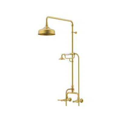 kép a termékről - Milli Monument Edit Exposed Twin Telephone Shower Set Lever Brushed Gold (3 Star)