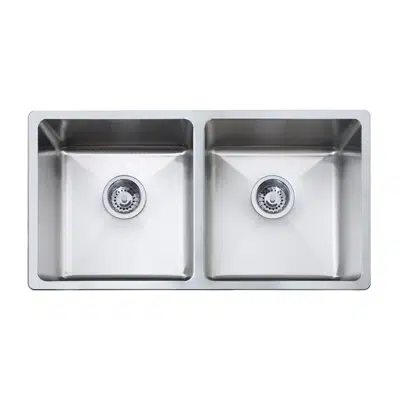 изображение для Memo Hugo Double Bowl Sink No Taphole Stainless Steel