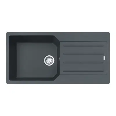Image for Franke Urban City UCG611-100 Granite Single Bowl Inset Sink with Drainer Onyx