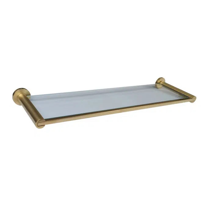 BIM objects - Free download! Mizu Drift Glass Shelf Brushed Gold ...