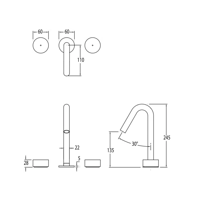 BIM objects - Free download! Milli Pure Basin Set with Linear Textured ...