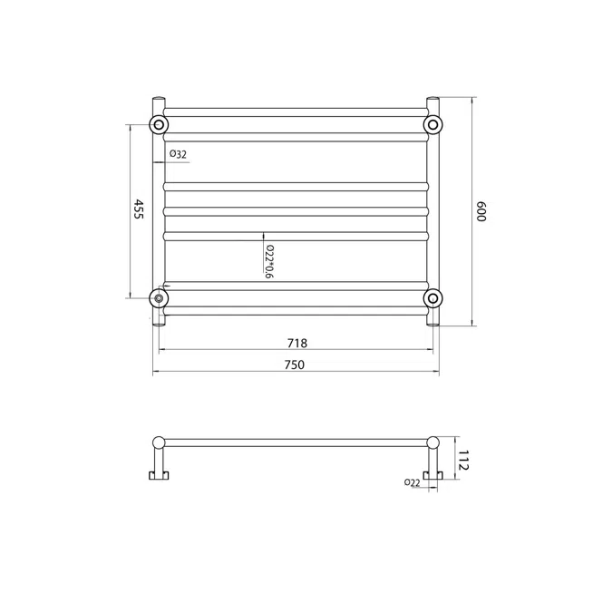 Posh heated towel rail sale