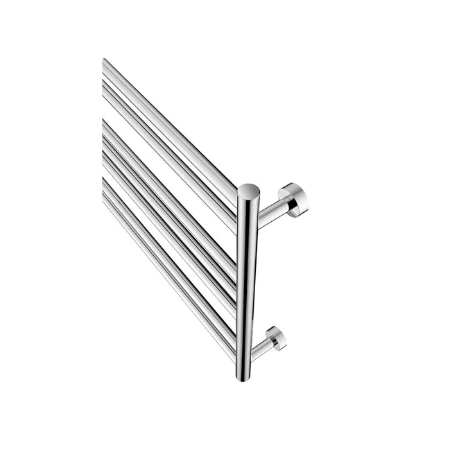 BIM objects Free download Posh Domaine Heated Towel Rail 750 x 600mm Polished Stainless Steel BIMobject