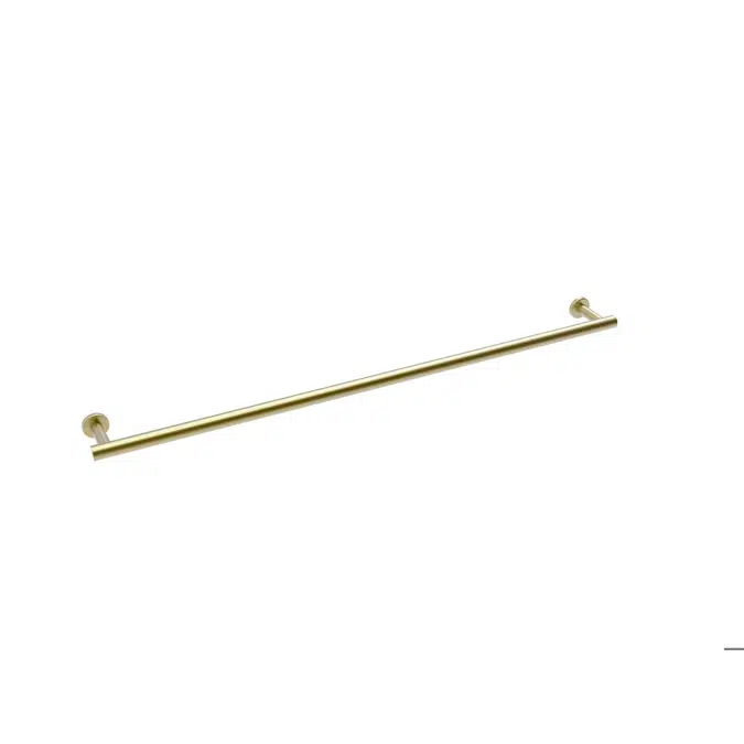 Mizu Drift Single Towel Rail 900mm Brushed Brass