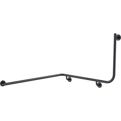 Obrázek pro Mizu Drift 1110 x 1030 x 600 x 90 Degree Accessible Grab Rail Modular Left Hand Brushed Gunmetal