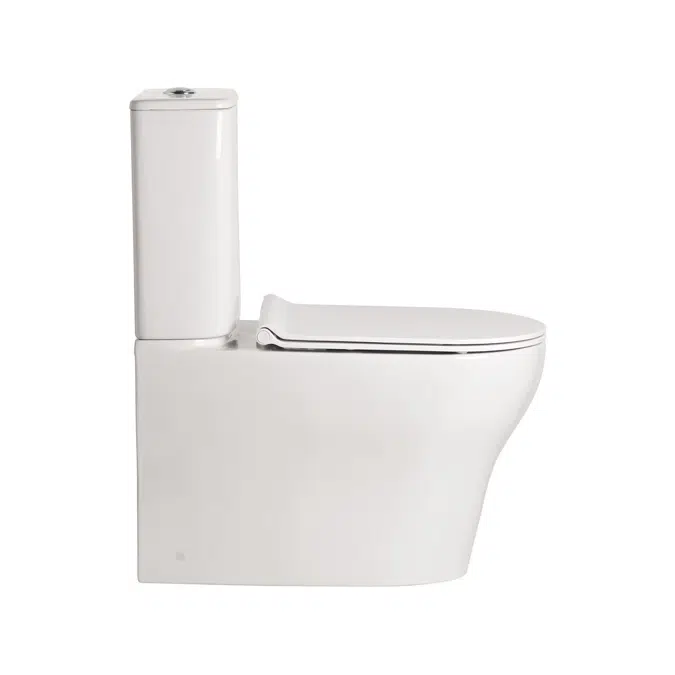 American Standard Cygnet Square Hygiene Rimless Close Coupled Back To Wall Back Inlet Toilet Suite White (4 Star)