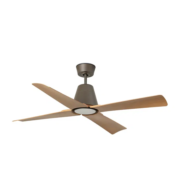 TYPHOON M LED-Ventilator braun/Holz