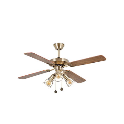 Image for YAKARTA LED Old gold ceiling fan