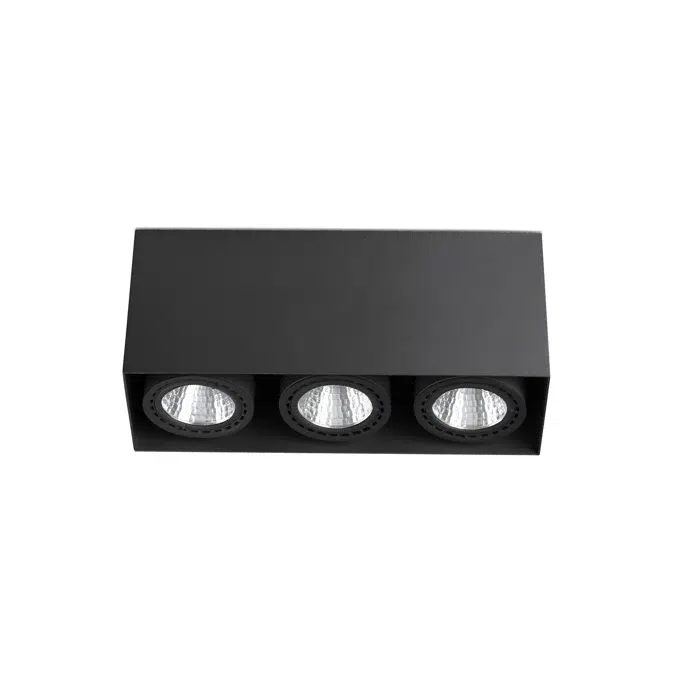 TEKO - 3 Black surface LED HE 72W 4000K 20