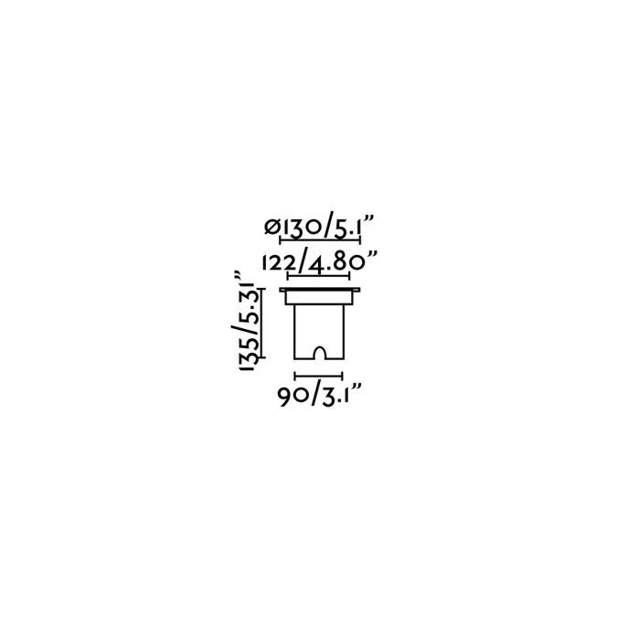 GEISER 130 38 Grey orientable inox recessed