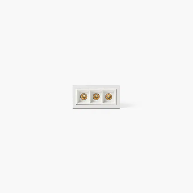 BIM objects - Free download! TROOP recessed white-white 3x2W 15° 4000K ...