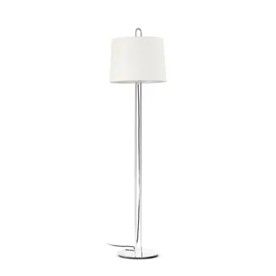 billede til MONTREAL Chrome/white floor lamp