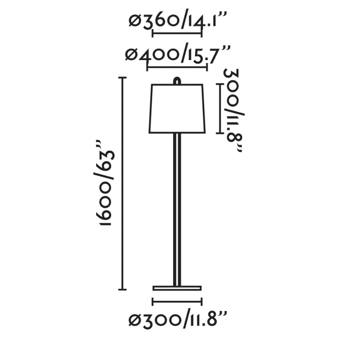 MONTREAL Chrome/white floor lamp