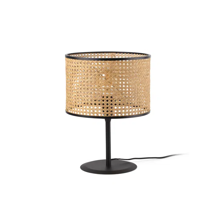 MAMBO Black/rattan table lamp