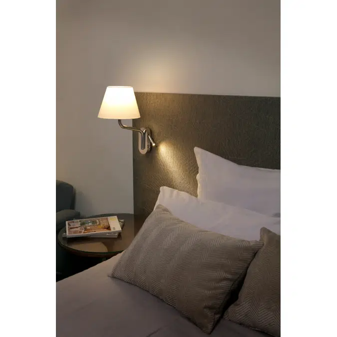 ETERNA Applique avec lecteur gauche chrome/beige