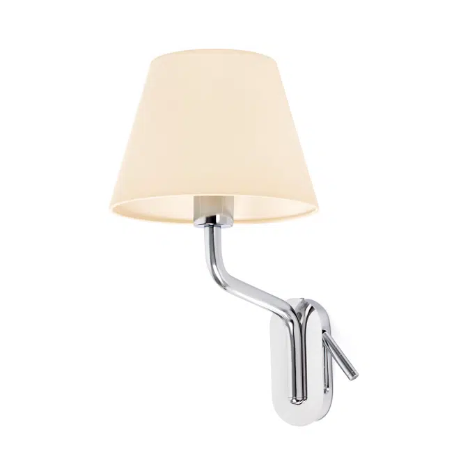ETERNA Applique avec lecteur gauche chrome/beige