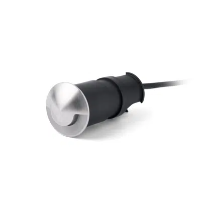imagen para KANE 1 es un empotrable de exterior de estilo contemporáneo fabricado en acero inoxidable 316 y difusor de cristal transparente. La fuente de luz es LED 3W 2700K incluida. Driver no incluido. Proyecta un bonito haz de luz.