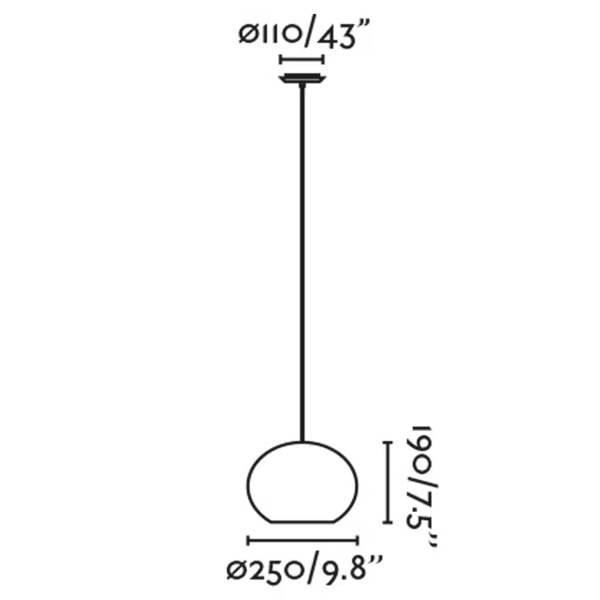 HAKA 250 Lampe suspension noire/rotin