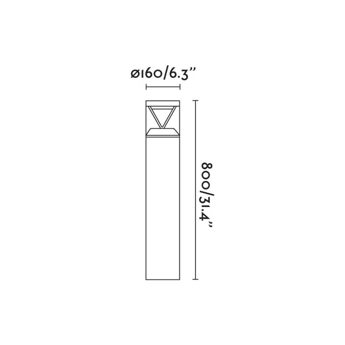 RUSH 800 Dark grey beacon lamp 4000K 180
