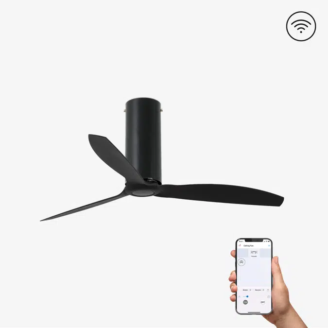 TUBE FAN Matt black fan DC SMART