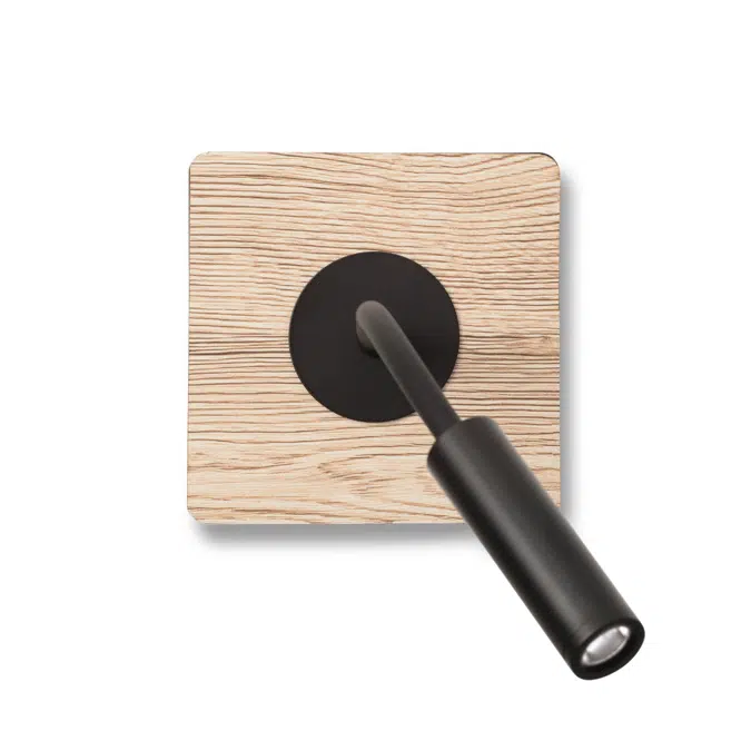 MOOD SQ Lampe lecteur noire et bois