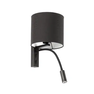 bild för TIRA Black wall lamp with reader