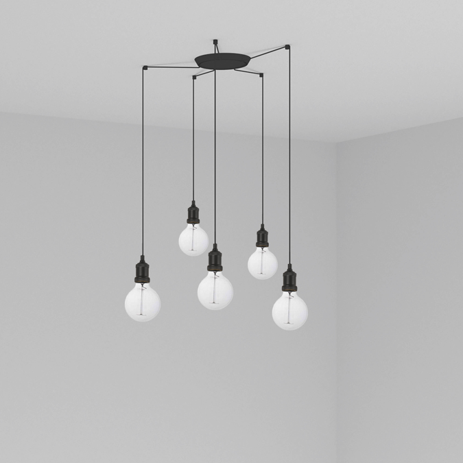 ART Black pendant lamp 5L
