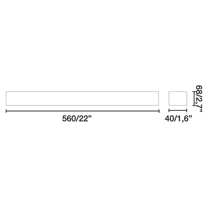 BIM objects - Free download! VIA White surface PRISMATIC 56CM 17W 3000K ...