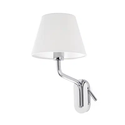 kép a termékről - ETERNA Left chrome/white table lamp with reader