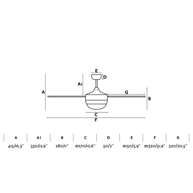 ICARIA L Aluminium fan