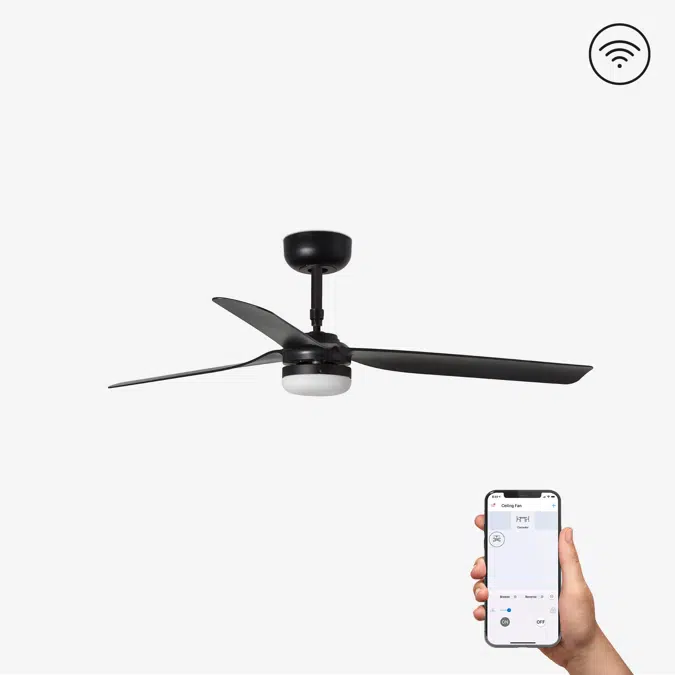 PUNT M LED-Ventilator schwarz DC SMART