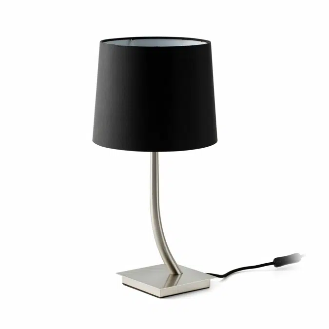 REM Nickel mat/black table lamp