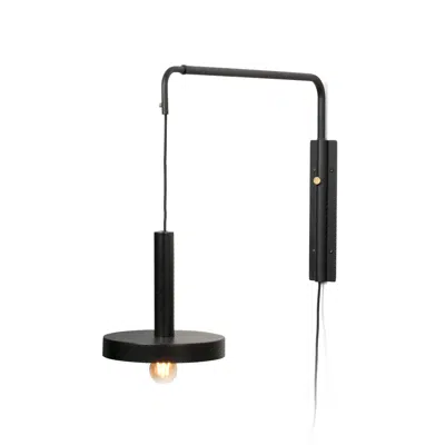 imagem para WHIZZ Black and satin gold extensible wall lamp