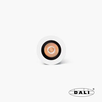 UNO white/black recessed downlight 8W 11° 2700K CRI90 DALI için görüntü