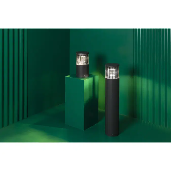 SCREEN 250 Dark grey post lamp 3000K 180