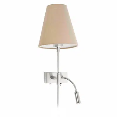 Obrázek pro SABANA Beige wall lamp with LED left reader