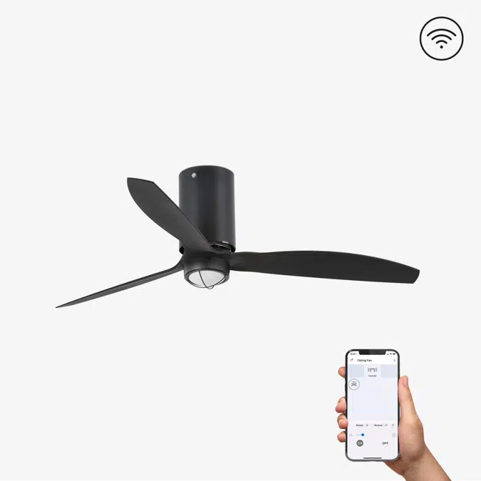 MINI TUBE FAN M LED Matt black FAN M DC SMART